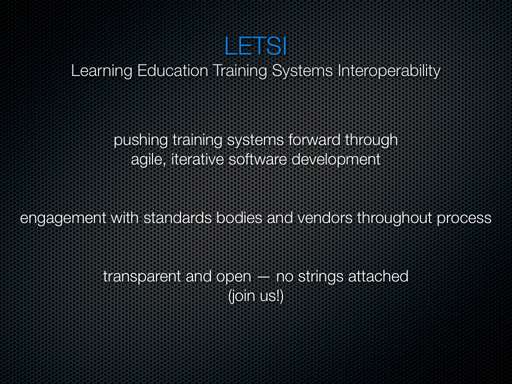 Learning Education Training Systems Interoperability